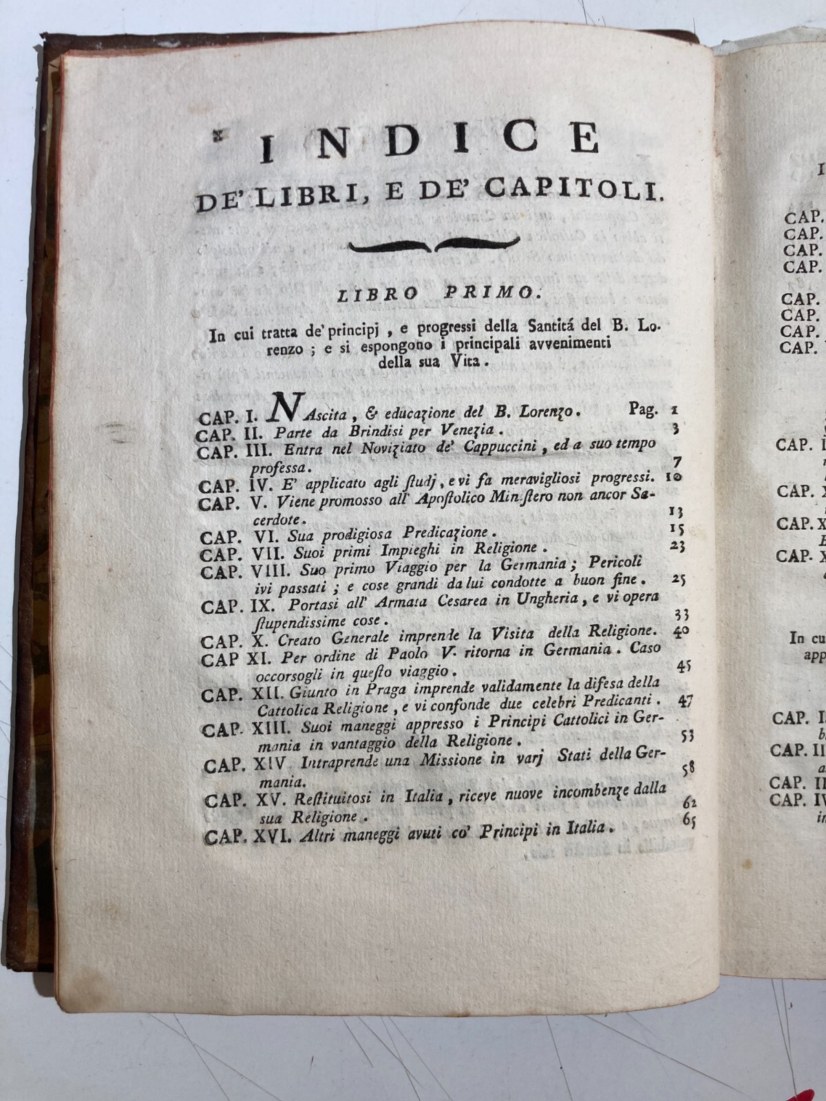 Ristretto Della Vita, Virtù E Miracoli Del Beato Lorenzo Da Brindisi   Edizione 1783
