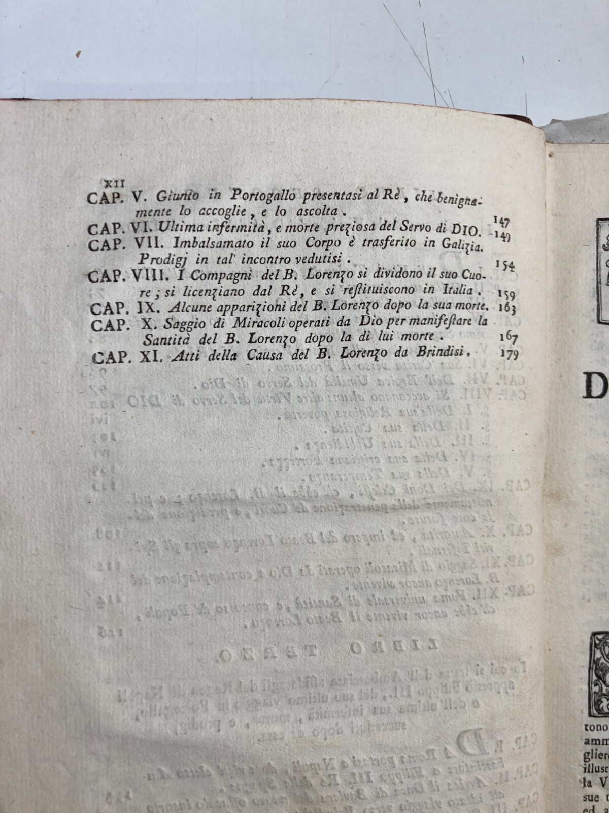 Ristretto Della Vita, Virtù E Miracoli Del Beato Lorenzo Da Brindisi   Edizione 1783