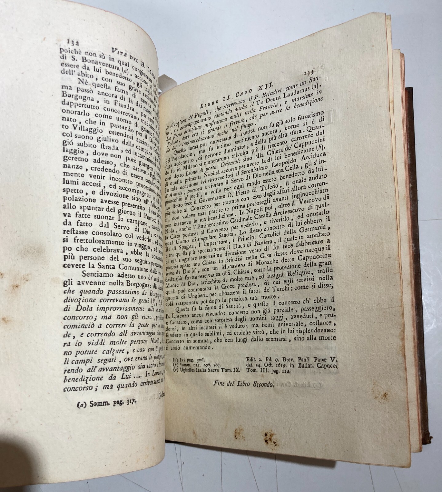 Ristretto Della Vita, Virtù E Miracoli Del Beato Lorenzo Da Brindisi   Edizione 1783