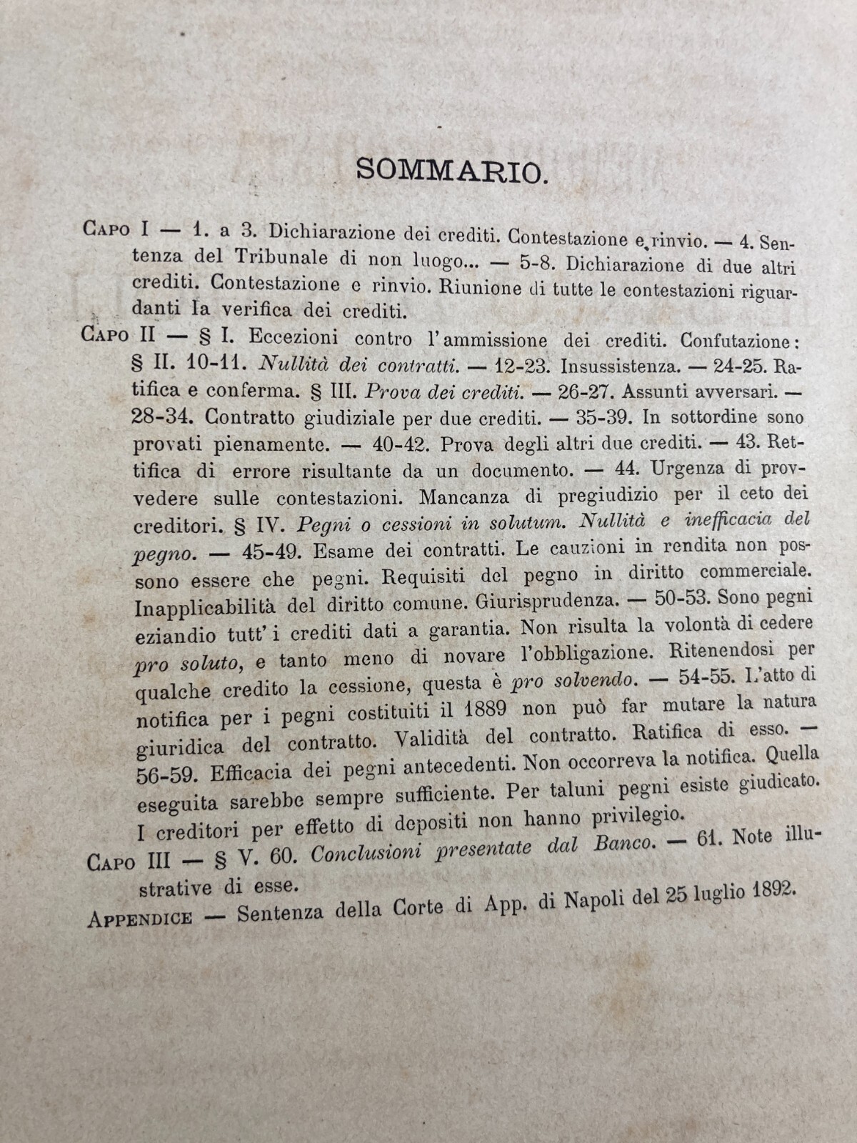 Basilicata, Melfi, Rionero: Banche, Giuridica, Antica Allegazione, 1893, Banco Di Napoli