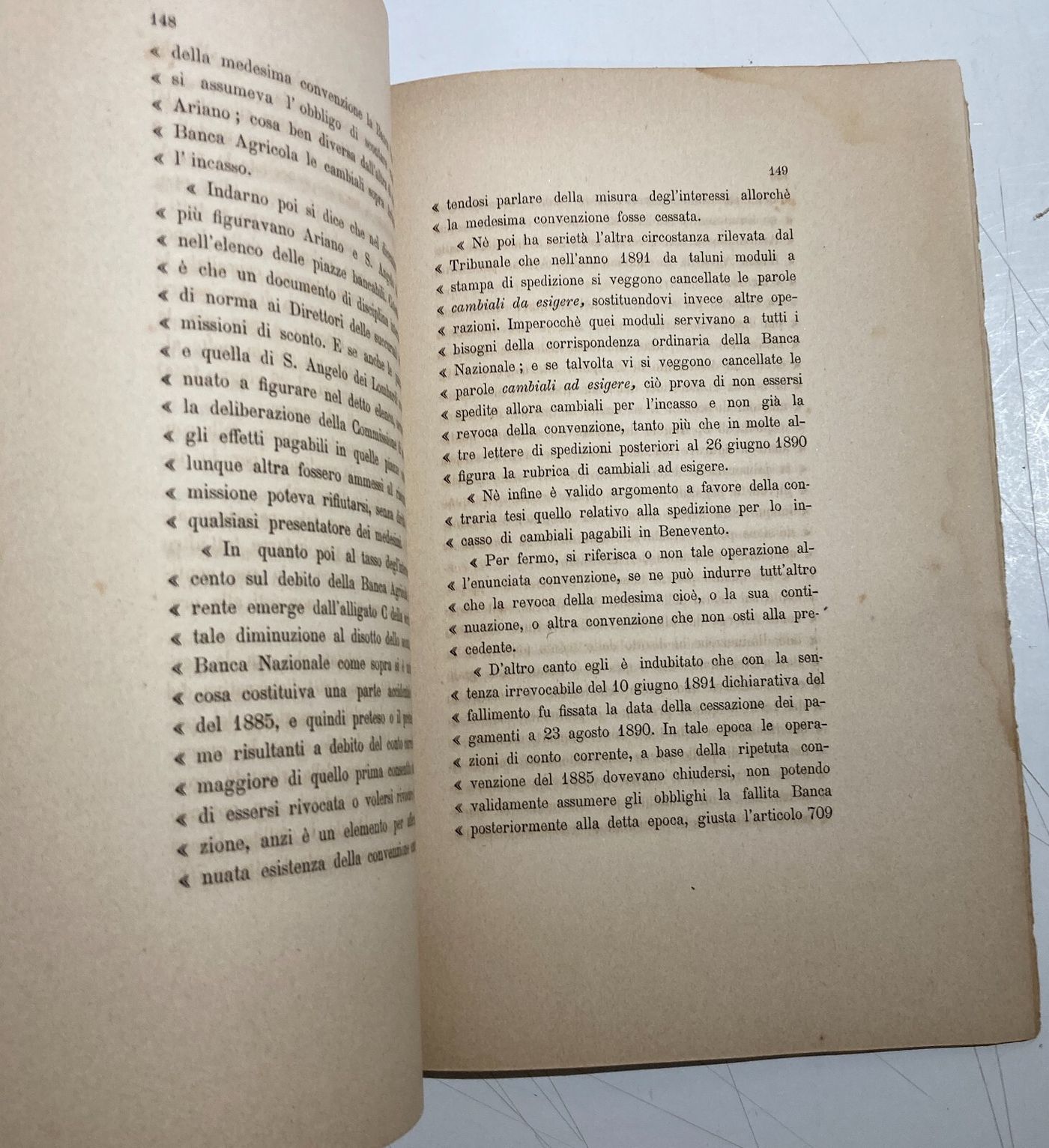 Basilicata, Melfi, Rionero: Banche, Giuridica, Antica Allegazione, 1893, Banco Di Napoli