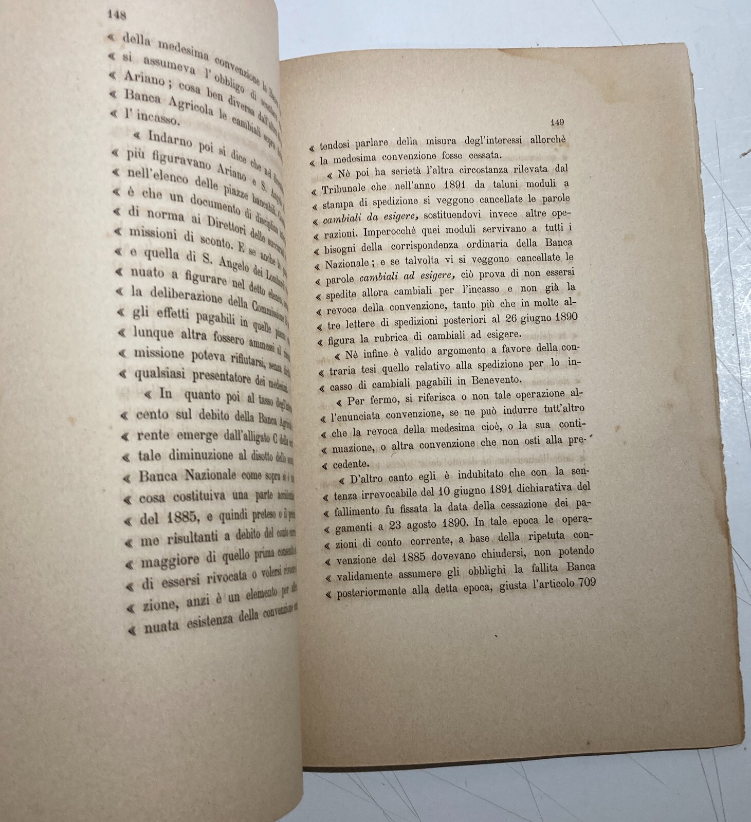Basilicata, Melfi, Rionero: Banche, Giuridica, Antica Allegazione, 1893, Banco Di Napoli