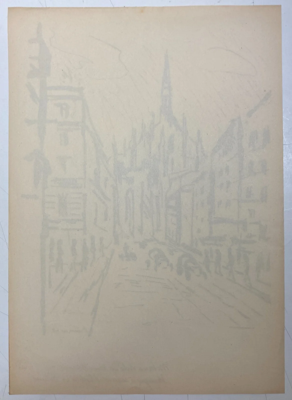 Milan, Cathedral. Animated View by Remo Bianco, 1949