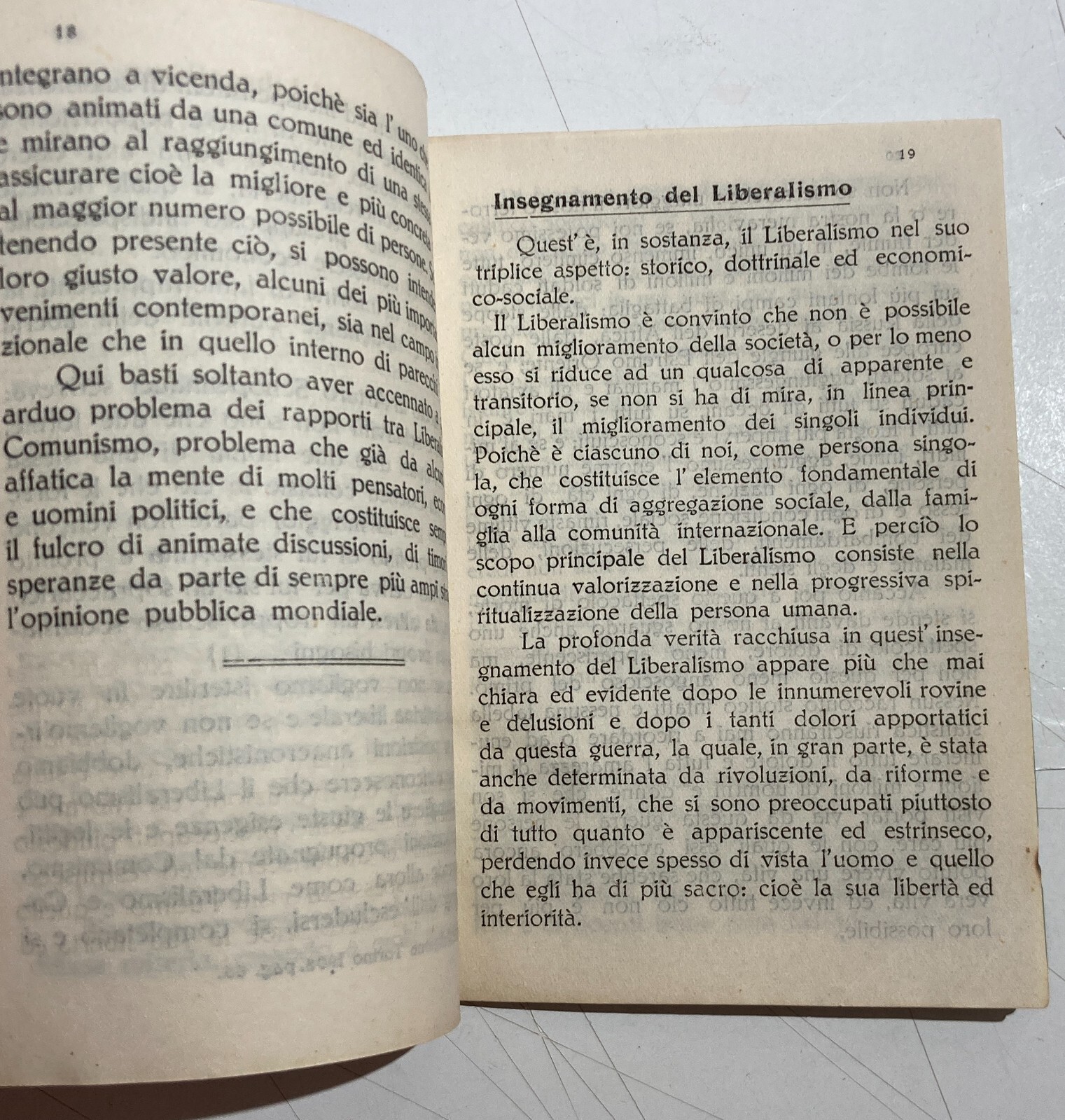 Abruzzo, Atessa: Politica, Liberalismo E Comunismo Borrelli Edizione d'Epoca, 1944
