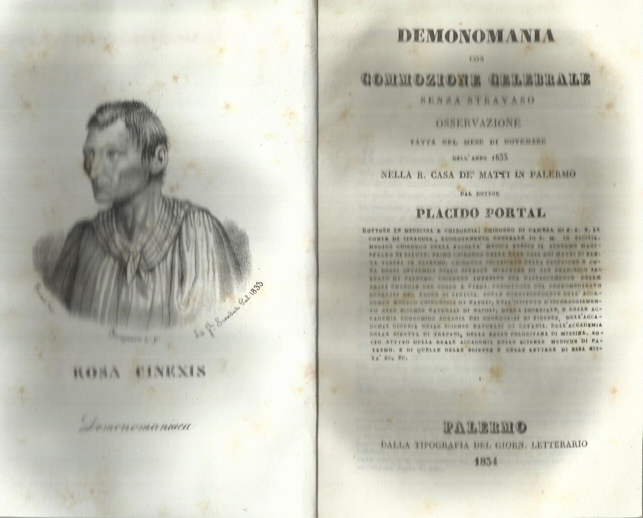 Placido Portal: Demonomania Con Commozione Cerebrale, Palermo, 1834
