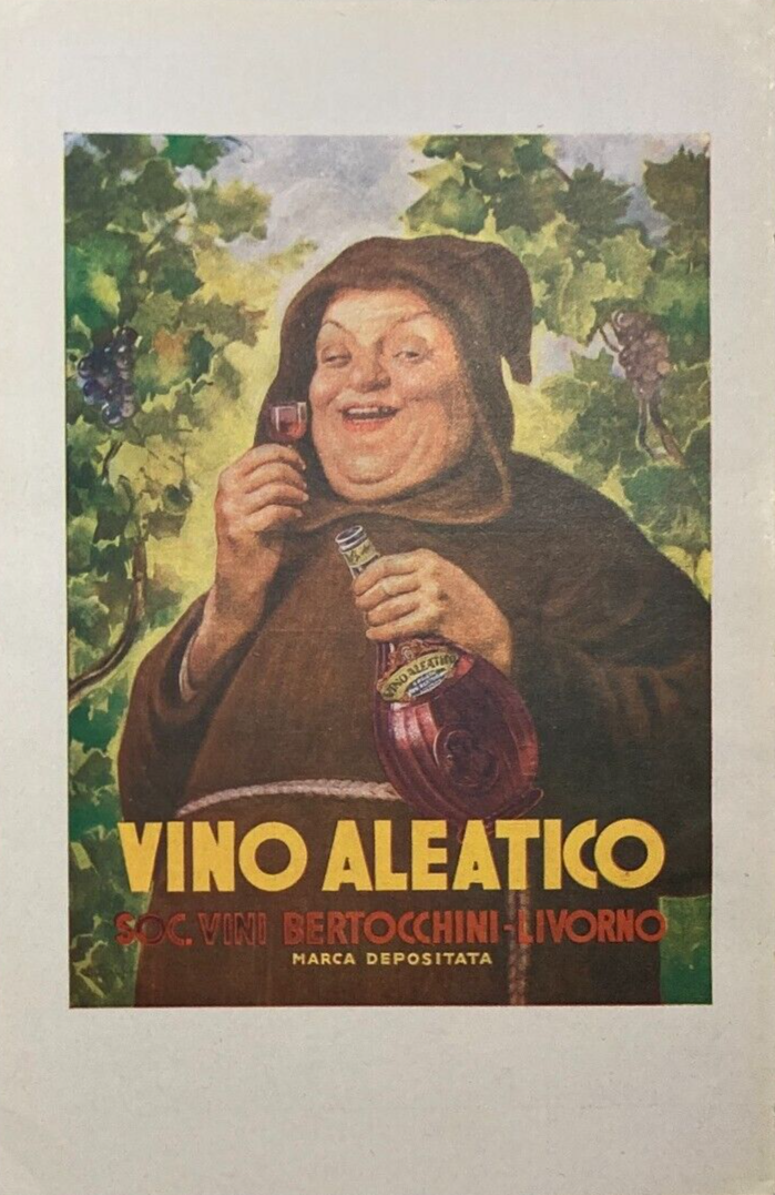 Enologia: Vini, Vino Aleatico, Bertocchini, Livorno E Pubblicità Olivetti Summa 15