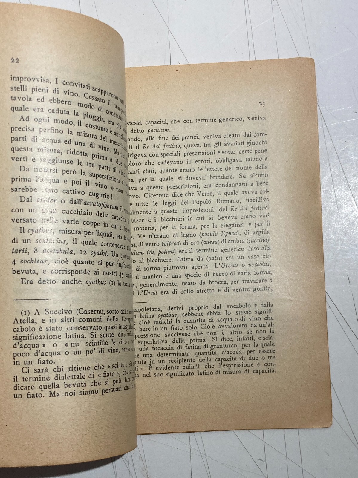 Enologia: Vendemmia, Vino, Anfore E Calici Nell'Antica Roma, Edizione 1927