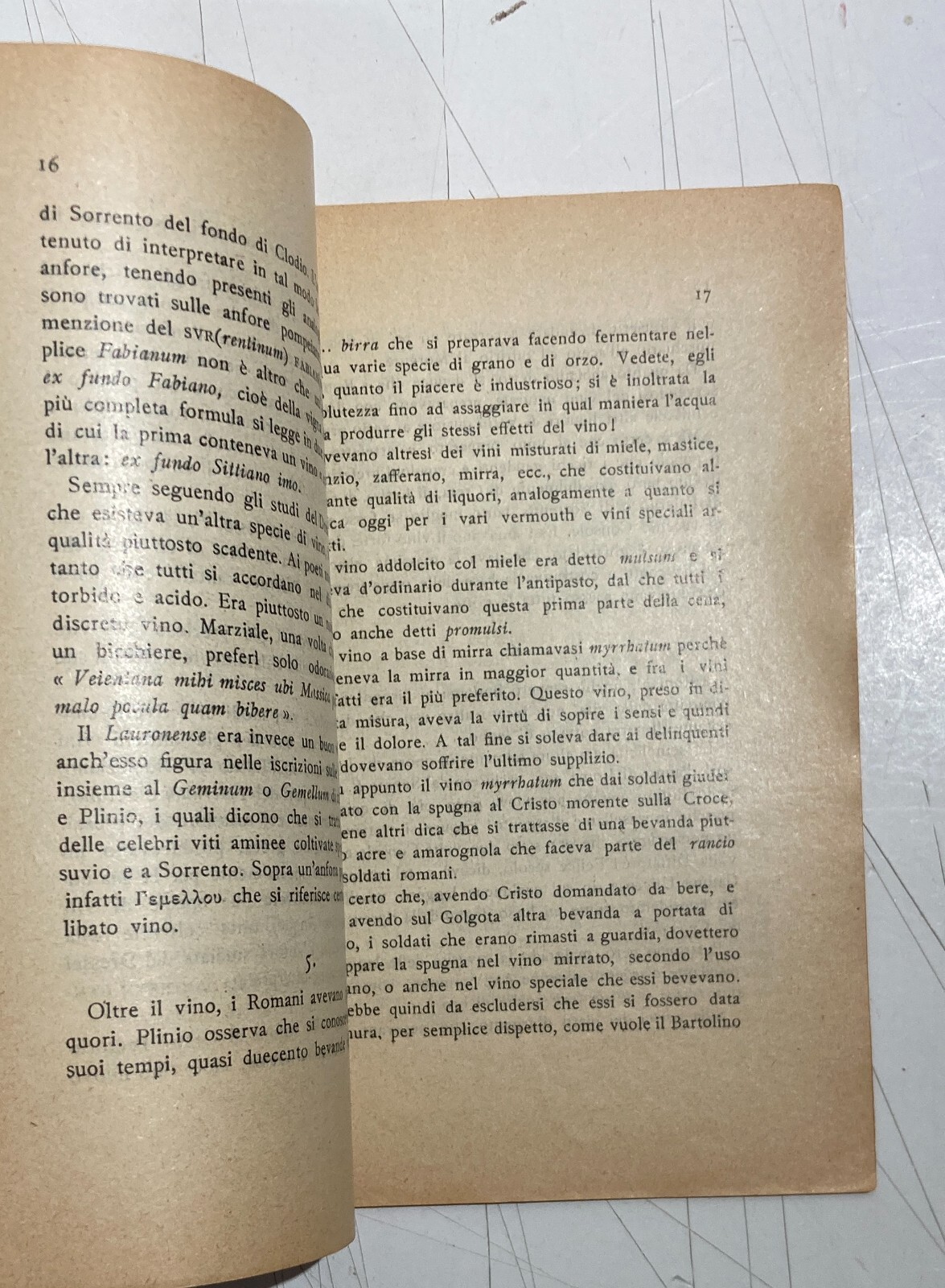 Enologia: Vendemmia, Vino, Anfore E Calici Nell'Antica Roma, Edizione 1927