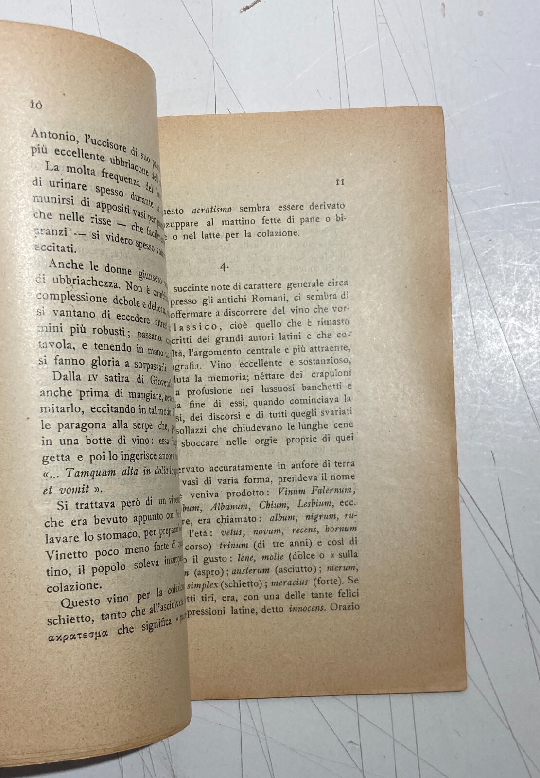 Enologia: Vendemmia, Vino, Anfore E Calici Nell'Antica Roma, Edizione 1927