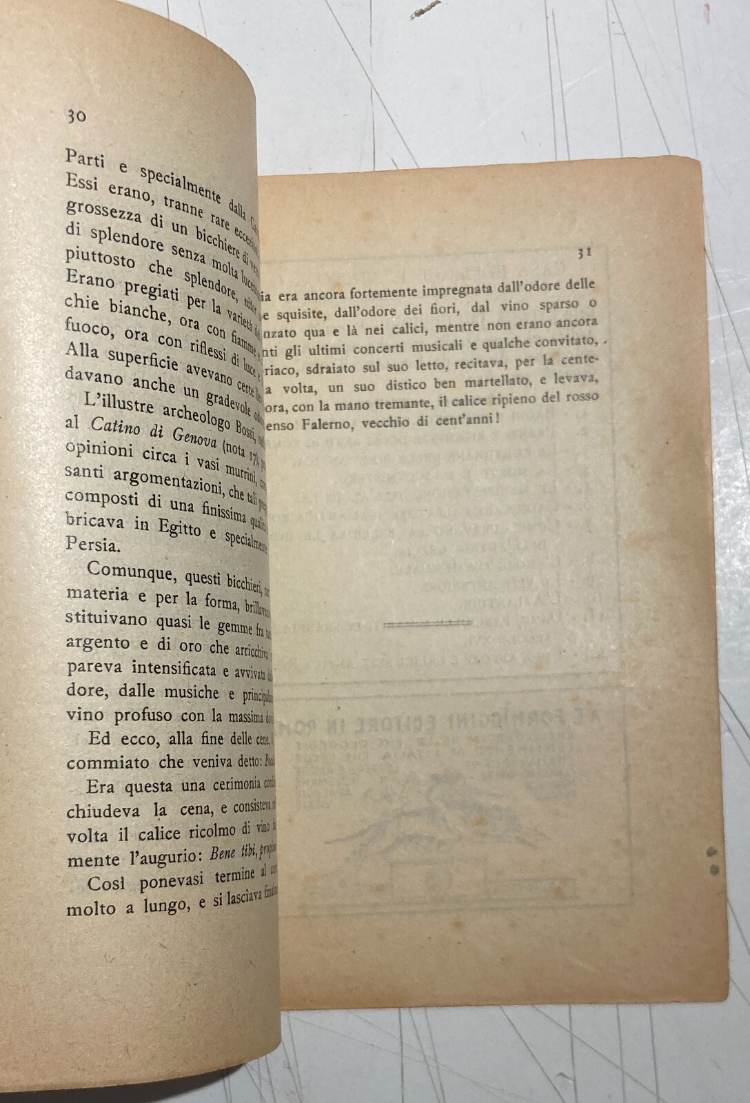 Enologia: Vendemmia, Vino, Anfore E Calici Nell'Antica Roma, Edizione 1927