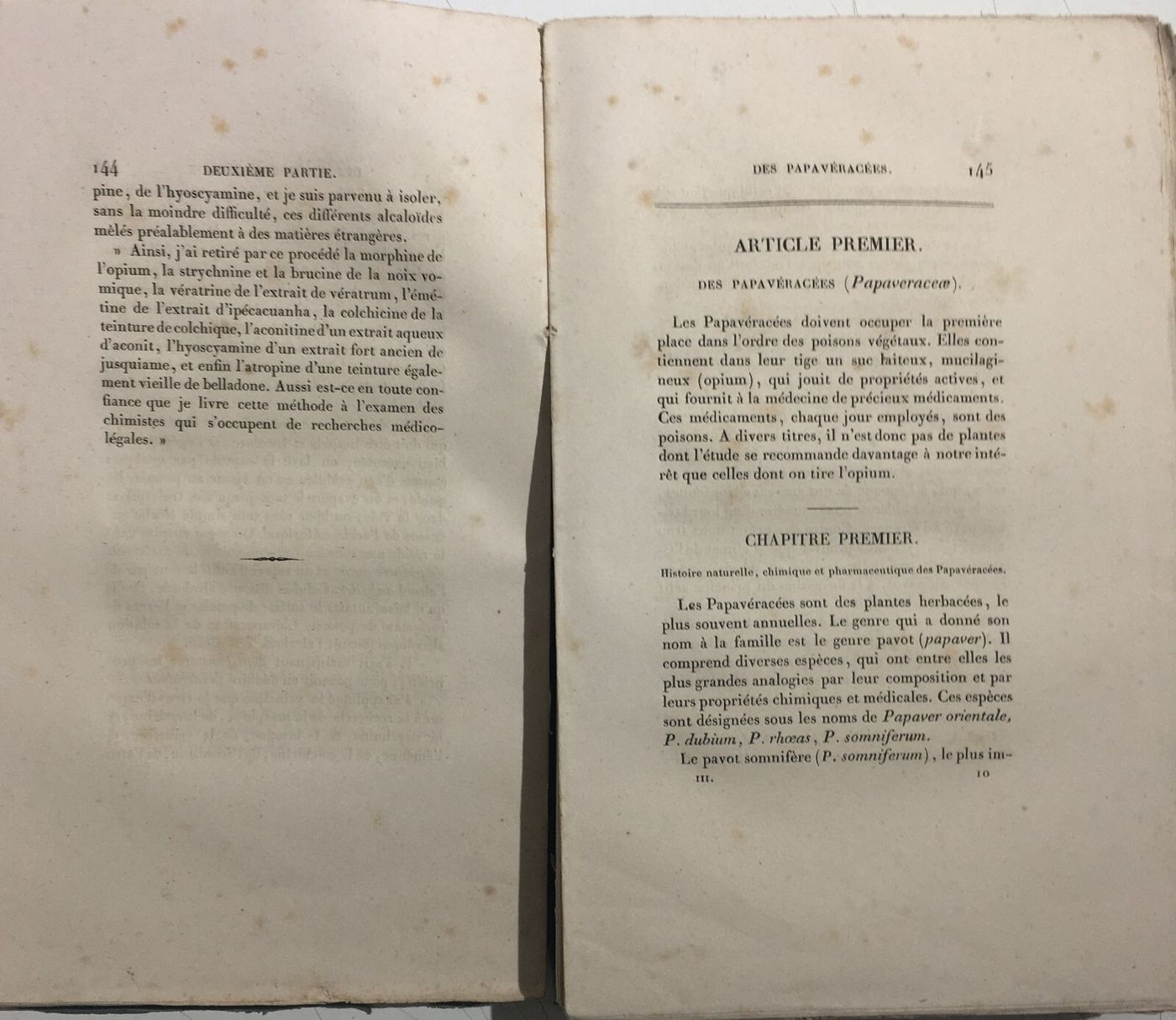 Chimica, Tossicologia, Medicina, Avvelenamenti, Stricnina   Flandin   1853