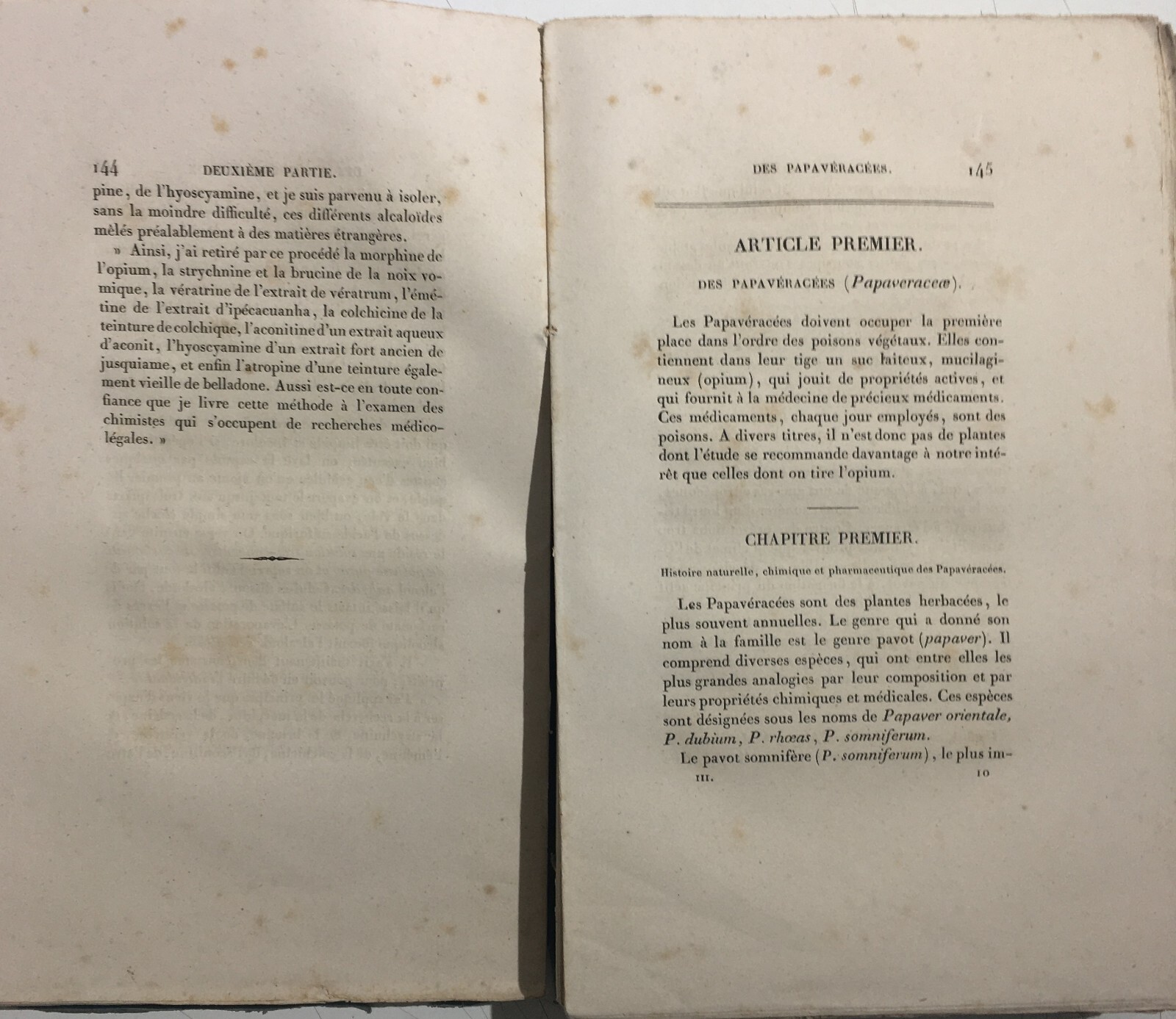 Chimica, Tossicologia, Medicina, Avvelenamenti, Stricnina   Flandin   1853