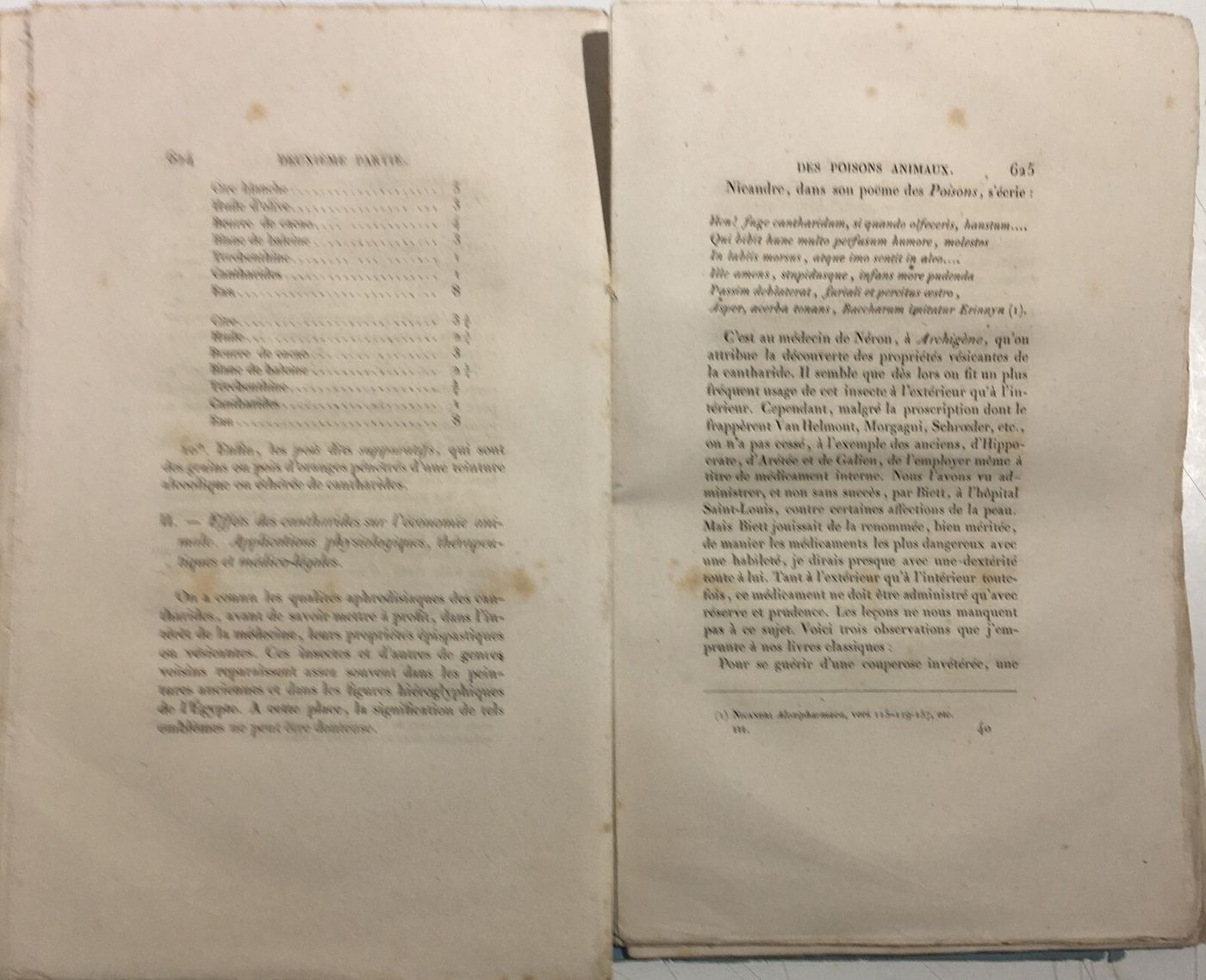 Chimica, Tossicologia, Medicina, Avvelenamenti, Stricnina   Flandin   1853