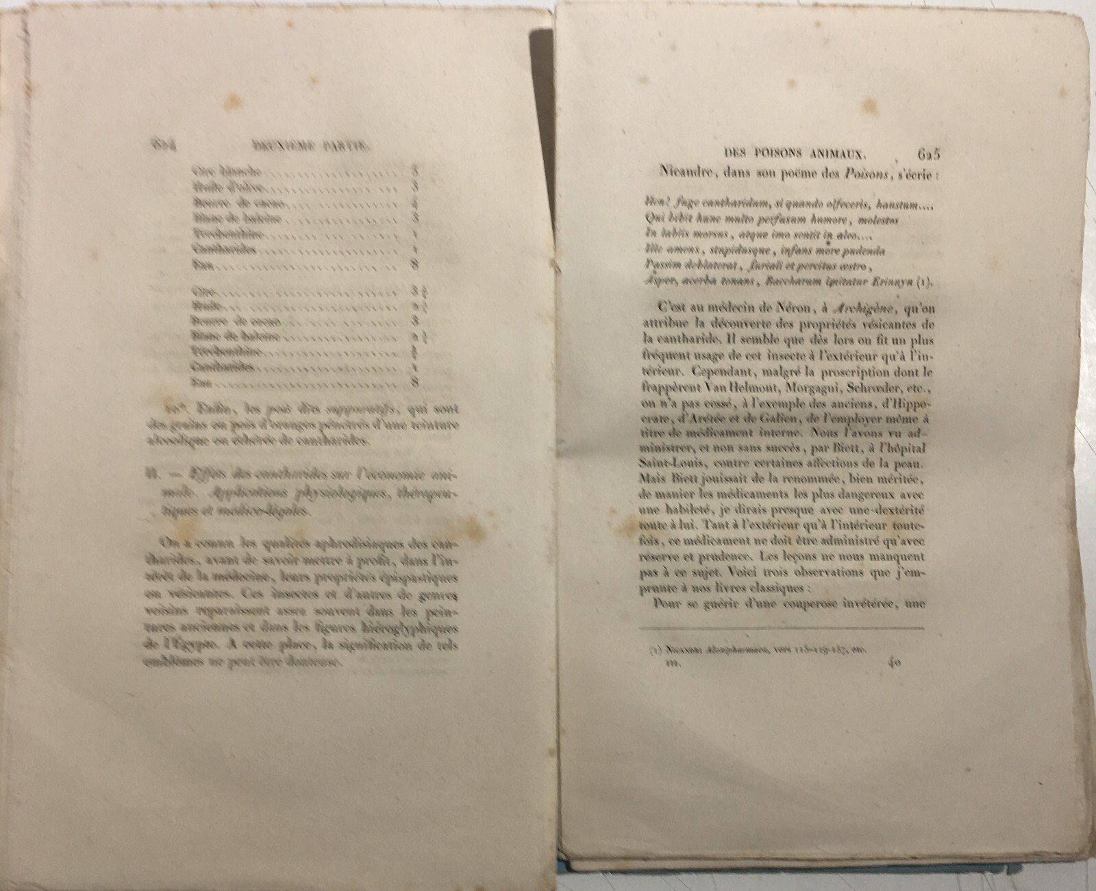 Chimica, Tossicologia, Medicina, Avvelenamenti, Stricnina   Flandin   1853
