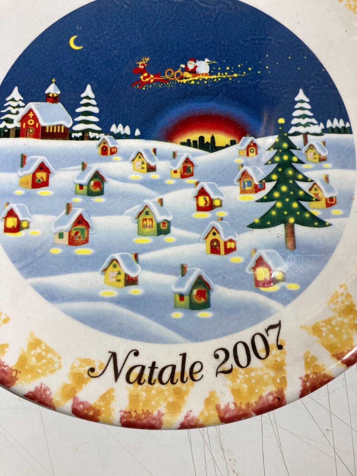 Pompieri, Vigili Del Fuoco, Roma, Aeroporto Fiumicino: Piatto Decorativo Natalizio