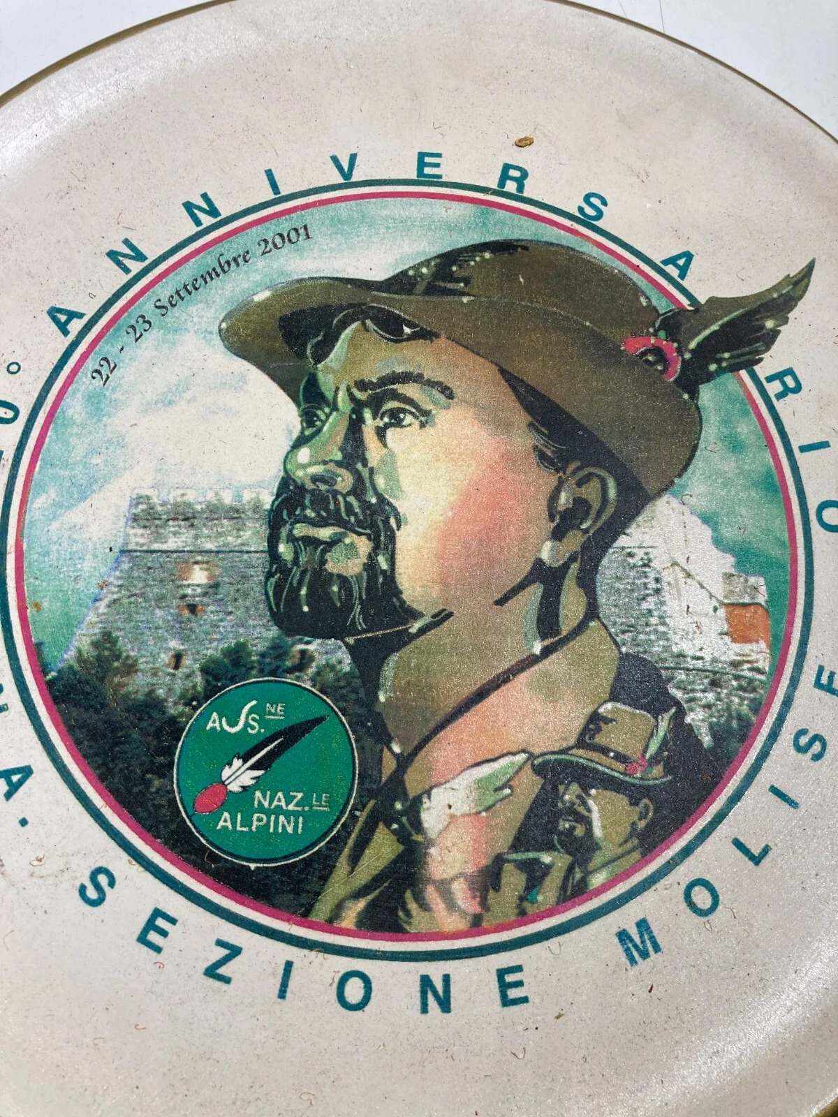 Piatto Decorativo Pubblicitario Molise Associazione Alpini, 2001