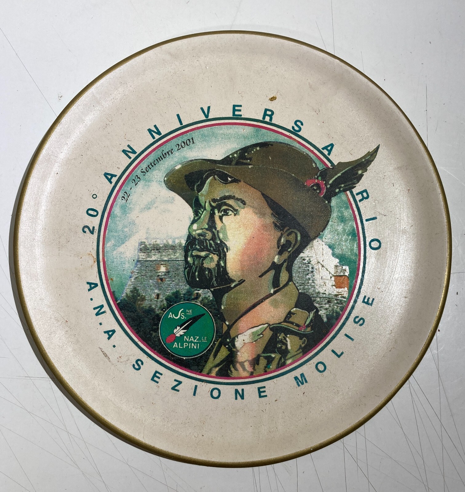 Piatto Decorativo Pubblicitario Molise Associazione Alpini, 2001