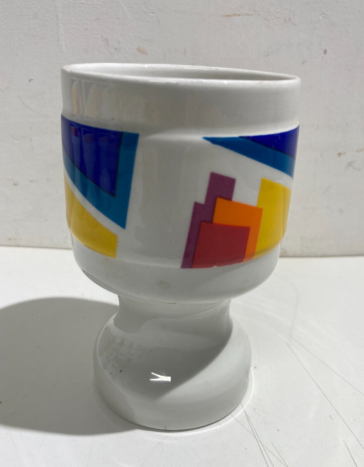 Bicchiere In Ceramica Arizona Con Decoro Policromo Astratto
