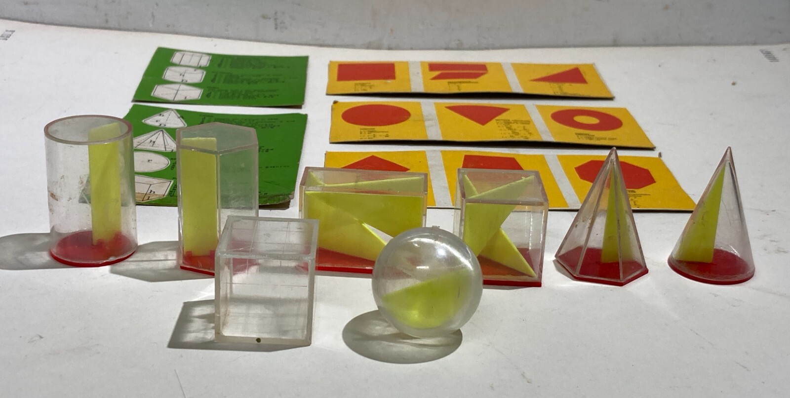 Didattica, Scuola, Pedagogia: Gioco Istruttivo Con Solidi Geometrici d'Epoca