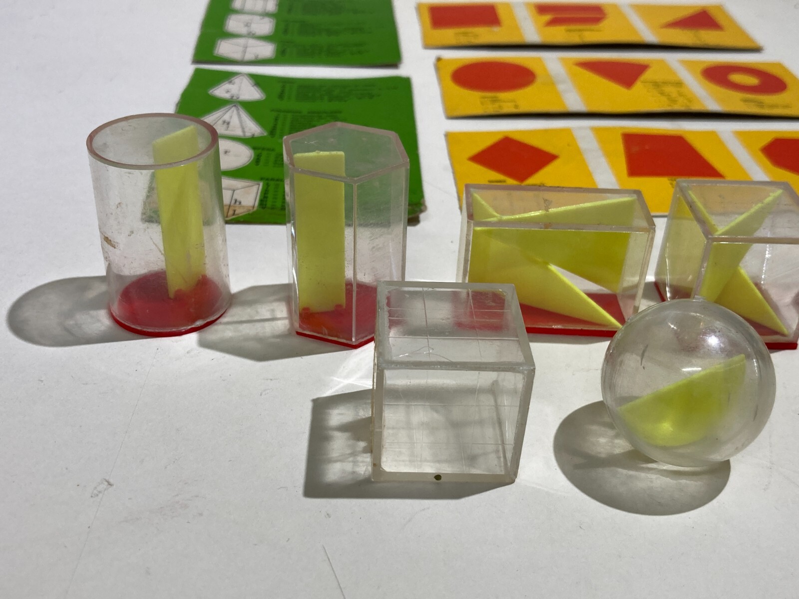 Didattica, Scuola, Pedagogia: Gioco Istruttivo Con Solidi Geometrici d'Epoca