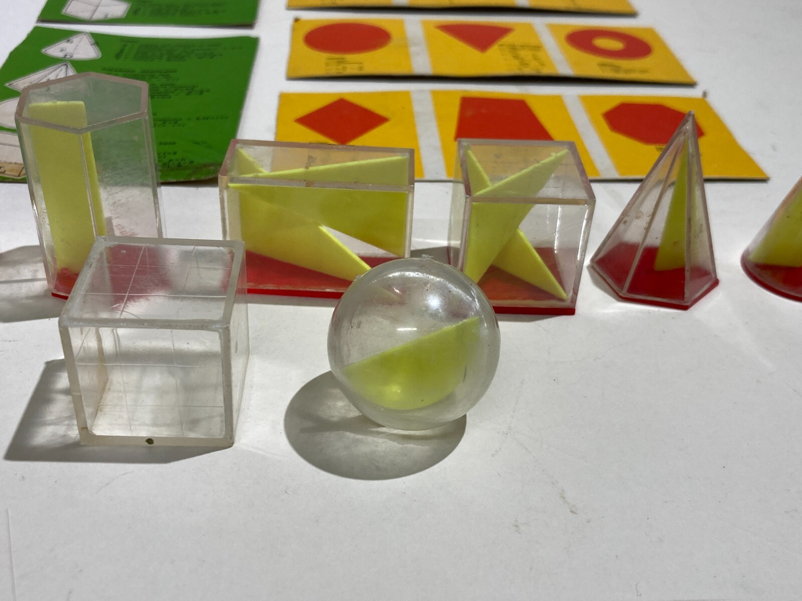 Didattica, Scuola, Pedagogia: Gioco Istruttivo Con Solidi Geometrici d'Epoca