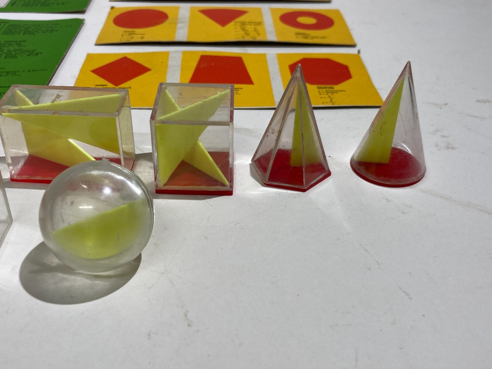 Didattica, Scuola, Pedagogia: Gioco Istruttivo Con Solidi Geometrici d'Epoca
