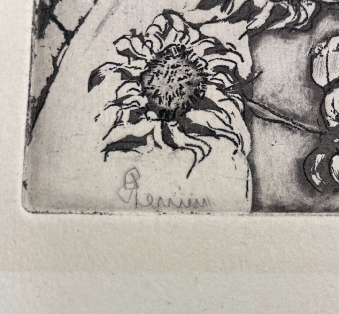 Arte Puglia: Suggestiva Opera d'Arte Grafica. Galleria D'Arte Piccinni, Bari. Firma.