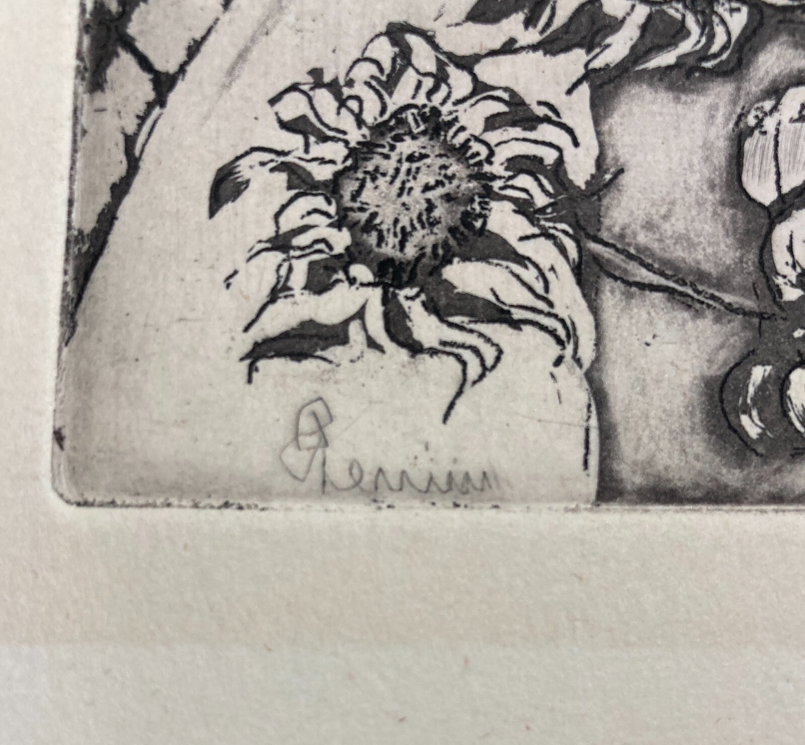 Arte Puglia: Suggestiva Opera d'Arte Grafica. Galleria D'Arte Piccinni, Bari. Firma.