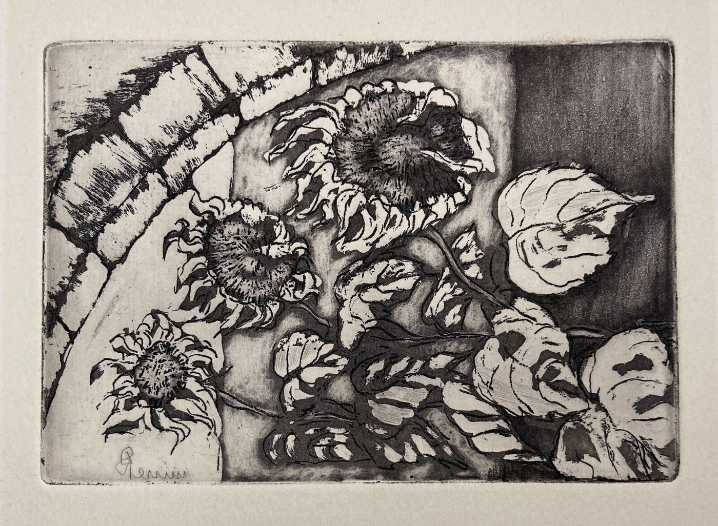 Arte Puglia: Suggestiva Opera d'Arte Grafica. Galleria D'Arte Piccinni, Bari. Firma.