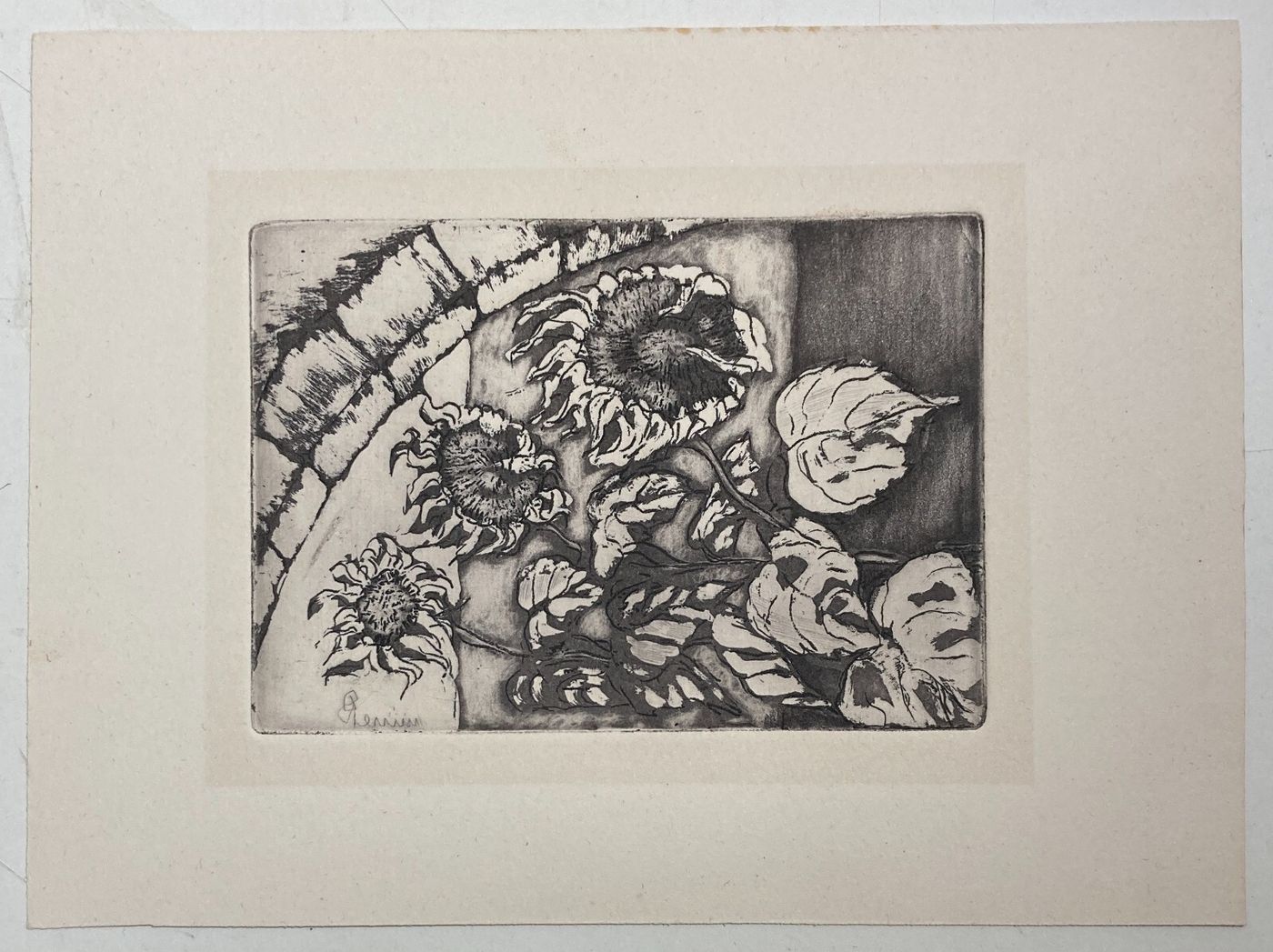 Arte Puglia: Suggestiva Opera d'Arte Grafica. Galleria D'Arte Piccinni, Bari. Firma.