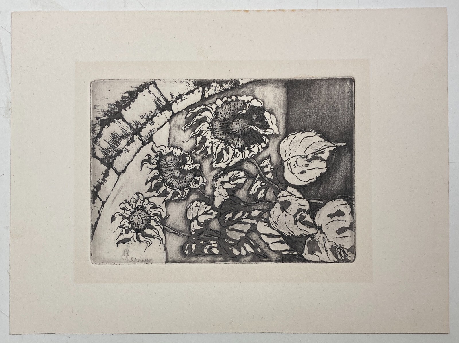 Arte Puglia: Suggestiva Opera d'Arte Grafica. Galleria D'Arte Piccinni, Bari. Firma.