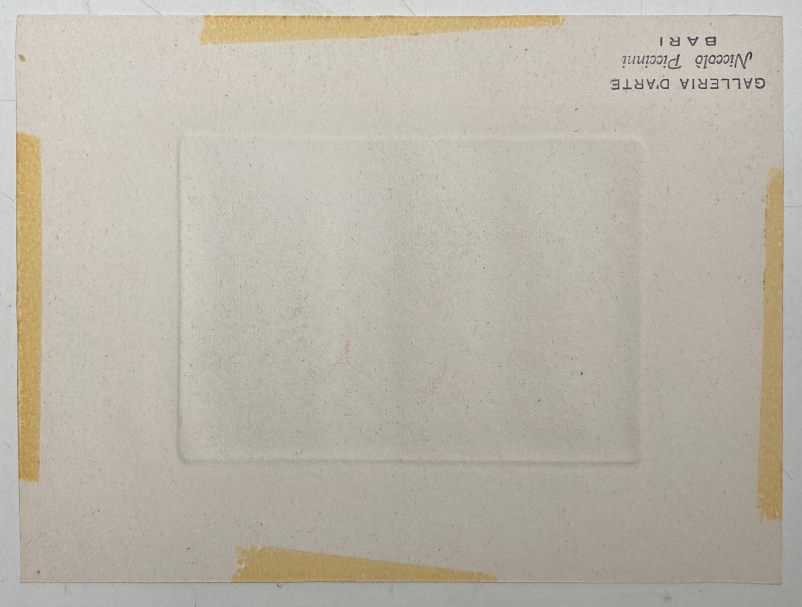 Arte Puglia: Suggestiva Opera d'Arte Grafica. Galleria D'Arte Piccinni, Bari. Firma.