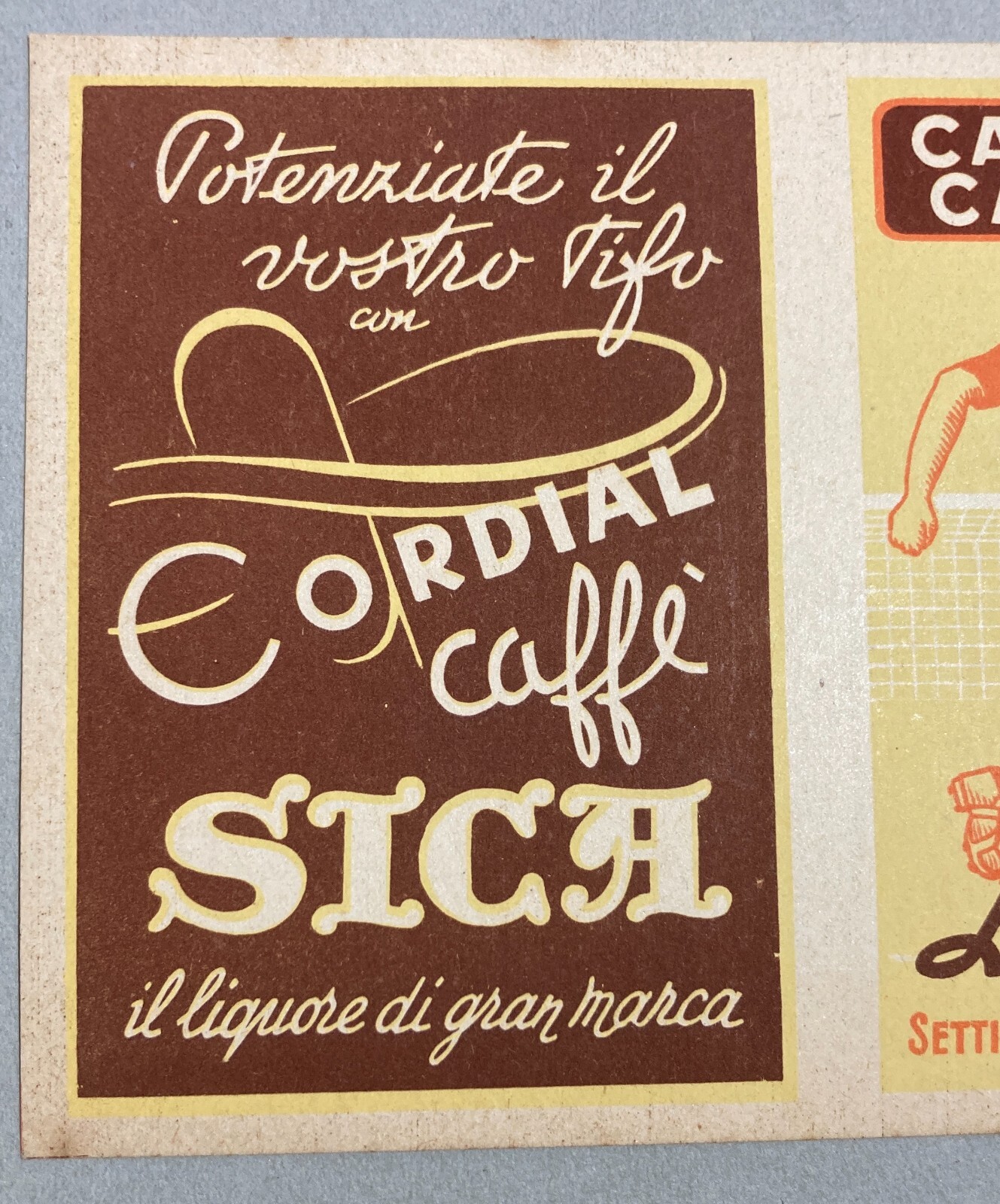 Sport, Calcio. Calendario Calcistico 1946 1947. Pubblicitario Caffè Sica. Stampa.