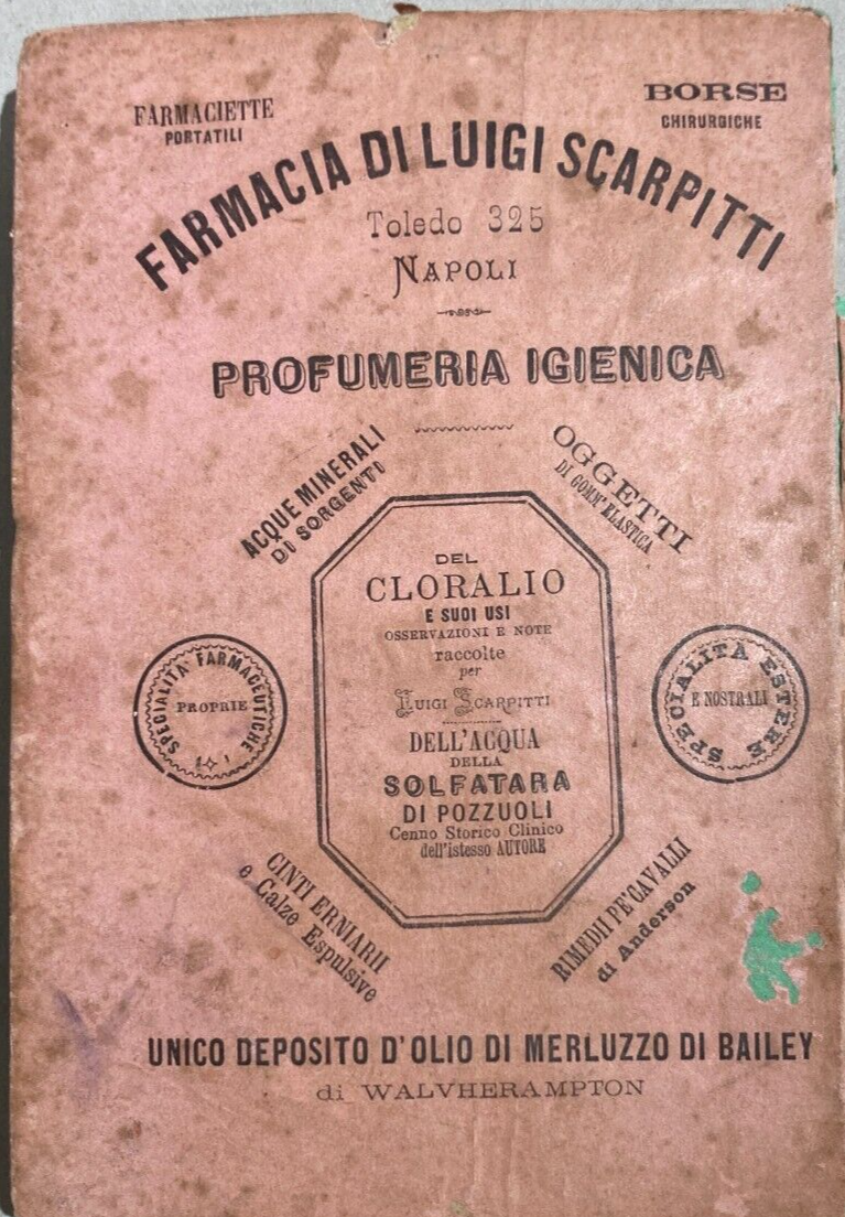 Medicina Antica, Pubblicità Farmaceutica, Napoli: Farmacia Scarpitti