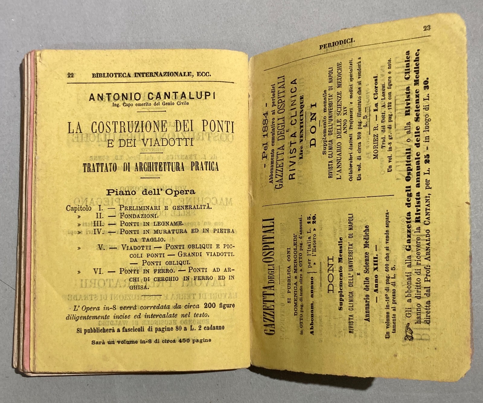 Antico Almanacco Strenna: Il Nipote Del Vesta Verde Milano, 1884