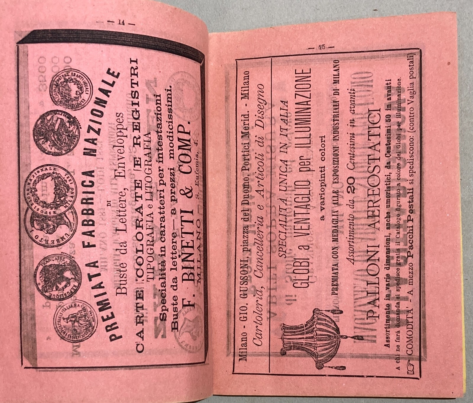 Antico Almanacco Strenna: Il Nipote Del Vesta Verde Milano, 1884