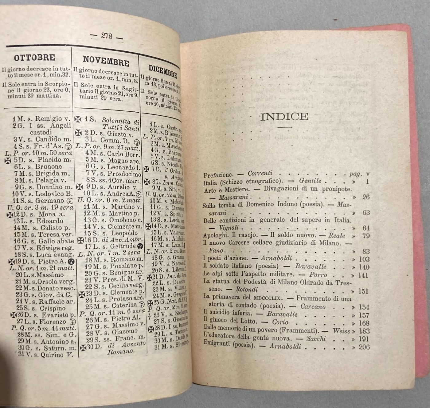 Antico Almanacco Strenna: Il Nipote Del Vesta Verde   Milano, 1884