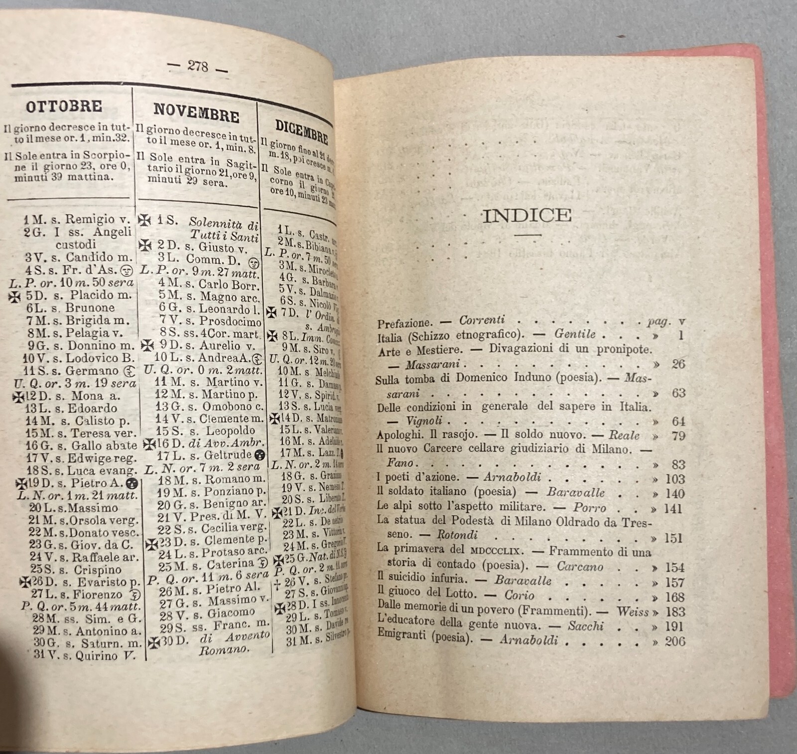 Antico Almanacco Strenna: Il Nipote Del Vesta Verde Milano, 1884
