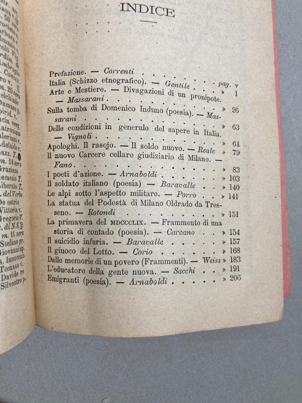 Antico Almanacco Strenna: Il Nipote Del Vesta Verde Milano, 1884