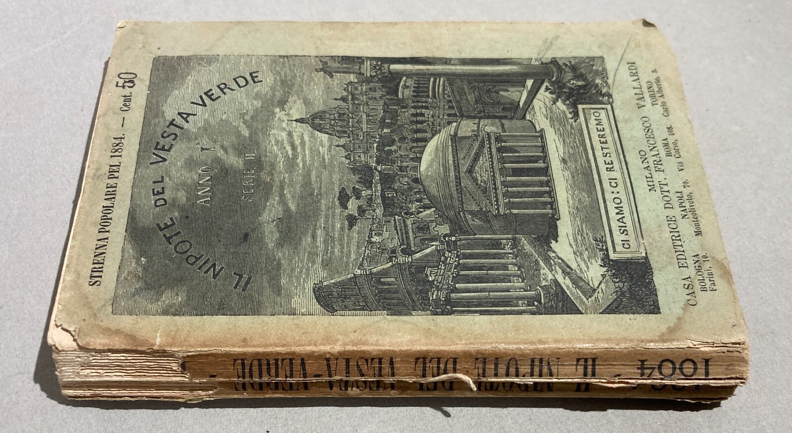 Antico Almanacco Strenna: Il Nipote Del Vesta Verde Milano, 1884