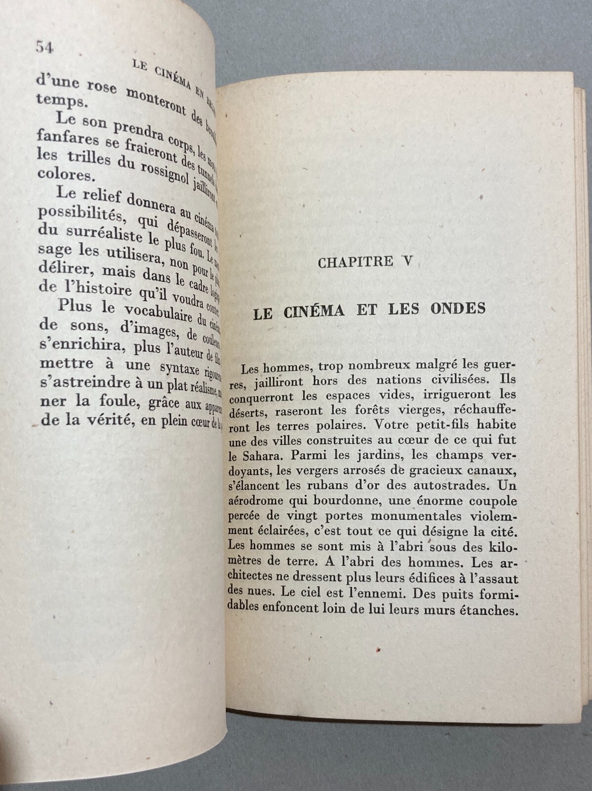 Cinematografia, Cinema, Film E Attori: Barjavel, 'Cinéma Total'   Edizione Francese Del 1944