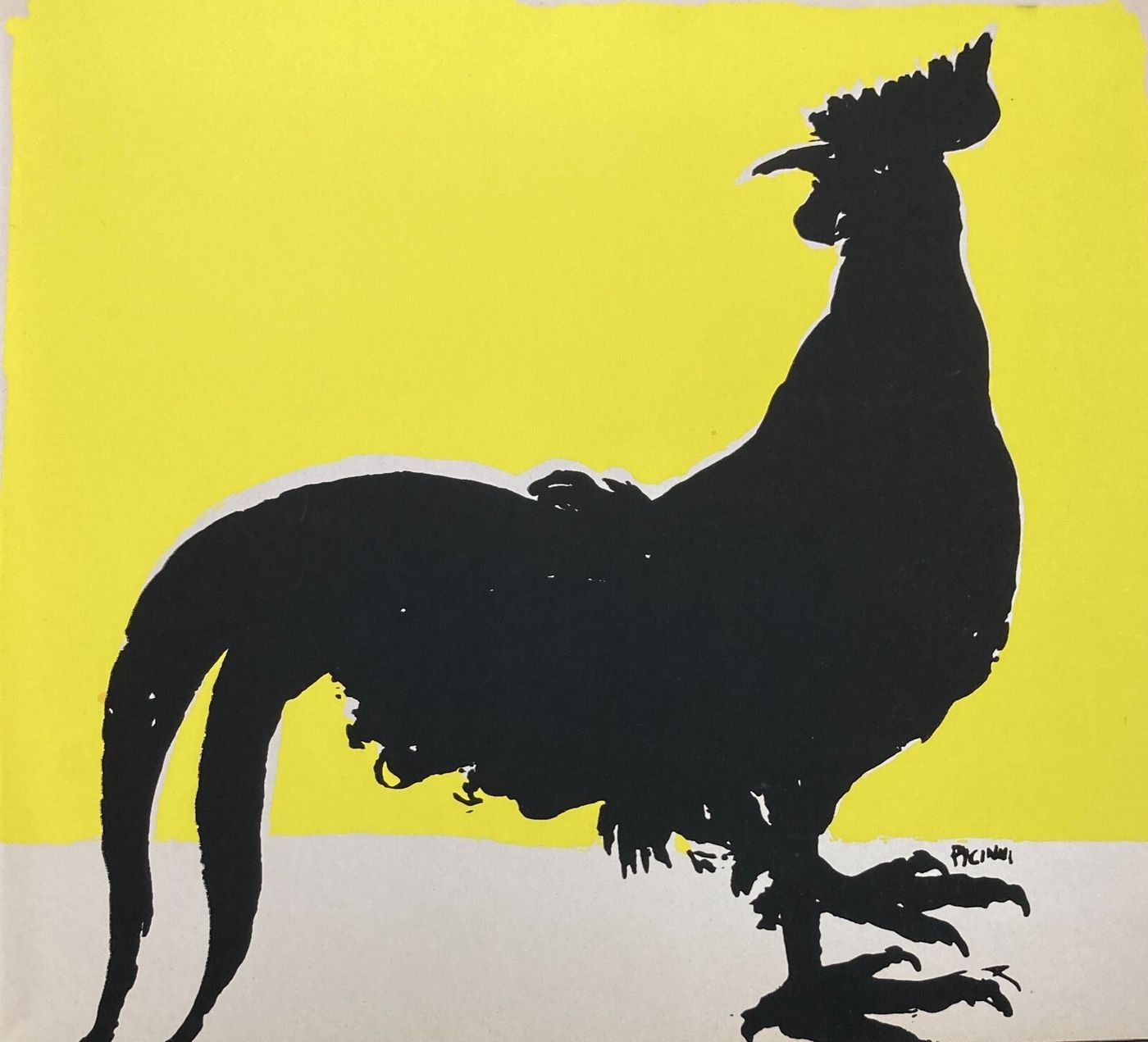 Puglia, Bari. Arte Grafica Contemporanea. Gennaro Picinni, Gallo
