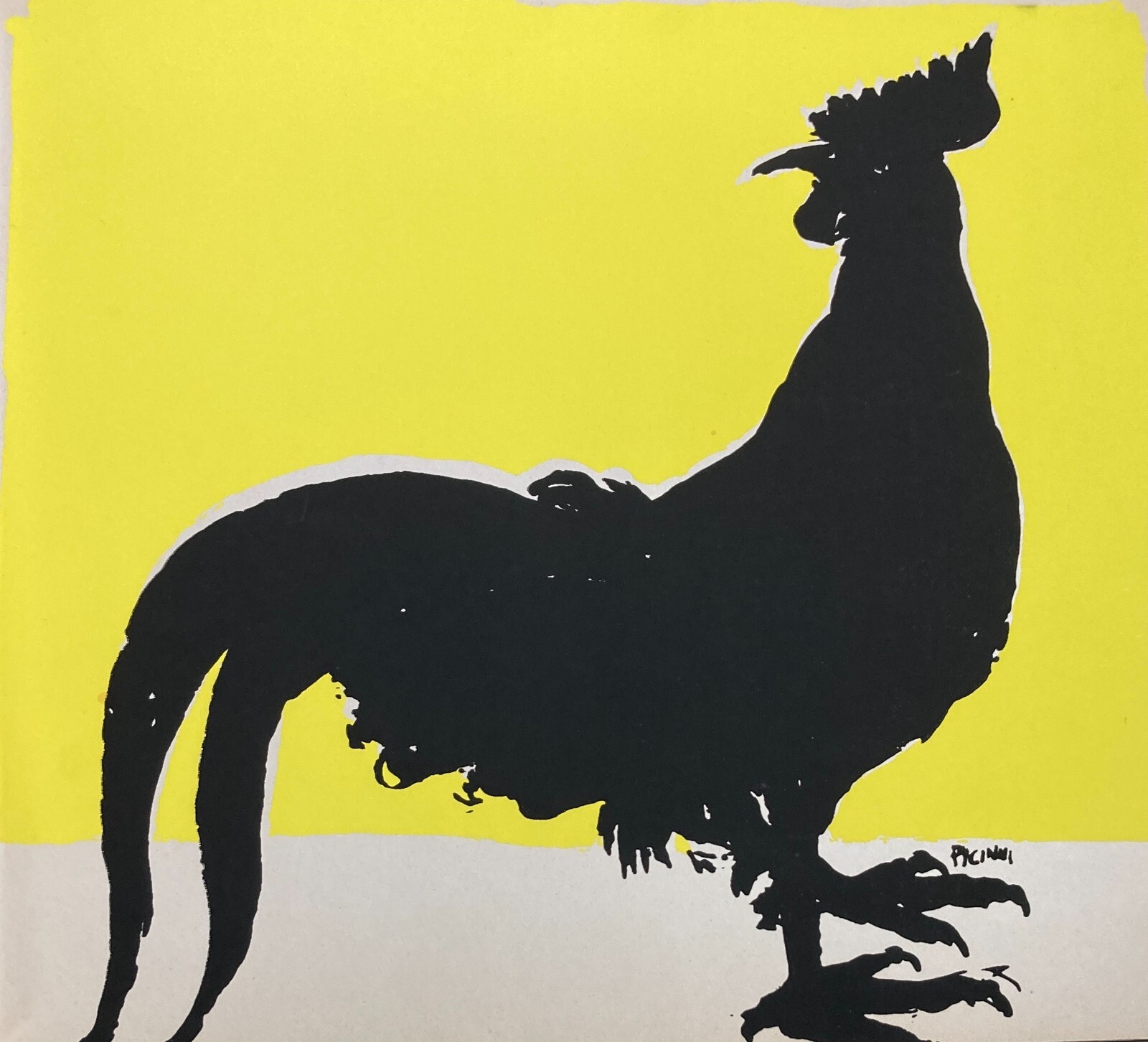 Puglia, Bari. Arte Grafica Contemporanea. Gennaro Picinni, Gallo