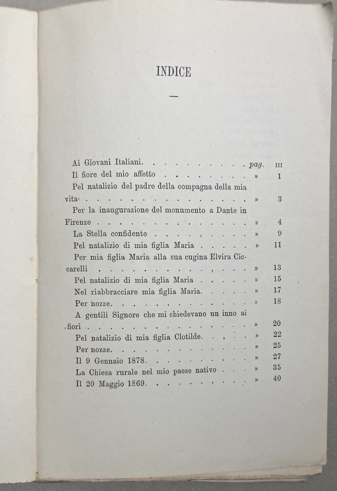 Abruzzo, Loreto Aprutino. Gaetano Valentini: Dio, Patria E La Famiglia. Poesie (1883)