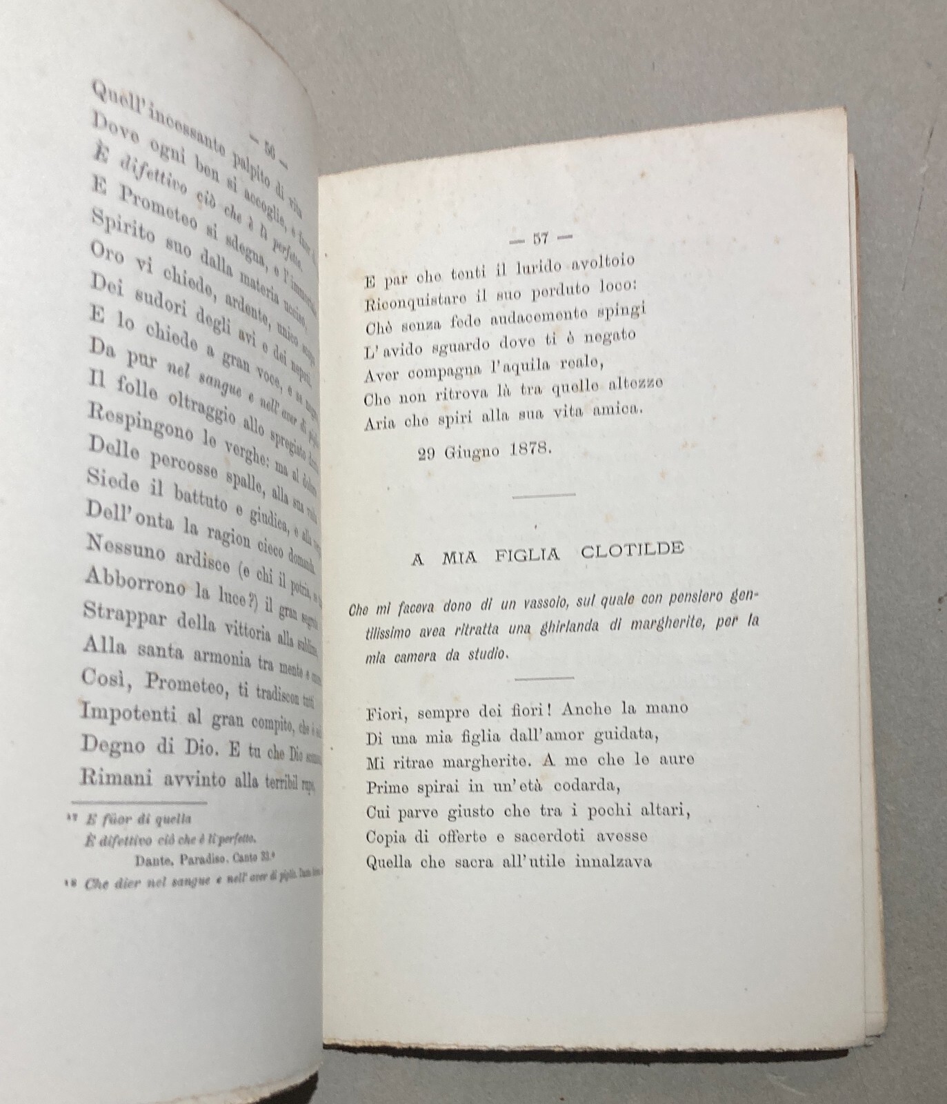 Abruzzo, Loreto Aprutino. Gaetano Valentini: Dio, Patria E La Famiglia. Poesie (1883)