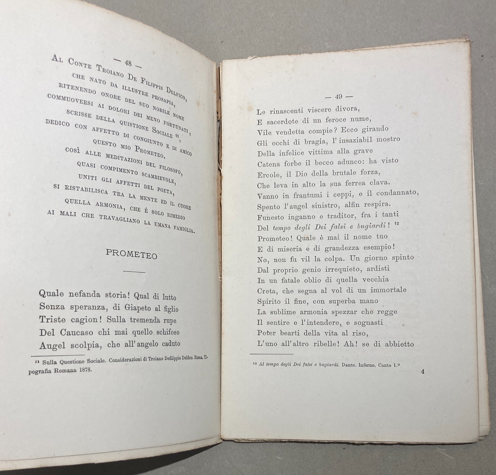 Abruzzo, Loreto Aprutino. Gaetano Valentini: Dio, Patria E La Famiglia. Poesie (1883)