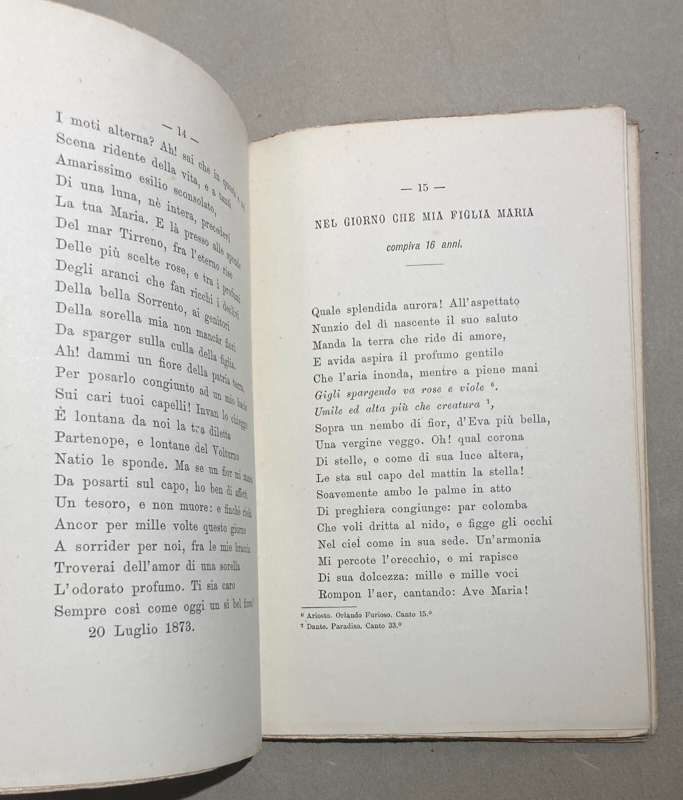 Abruzzo, Loreto Aprutino. Gaetano Valentini: Dio, Patria E La Famiglia. Poesie (1883)