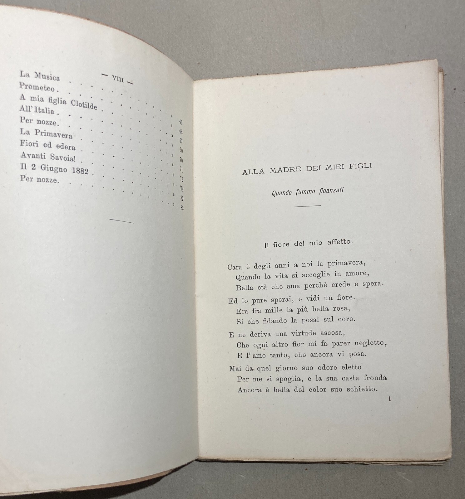 Abruzzo, Loreto Aprutino. Gaetano Valentini: Dio, Patria E La Famiglia. Poesie (1883)