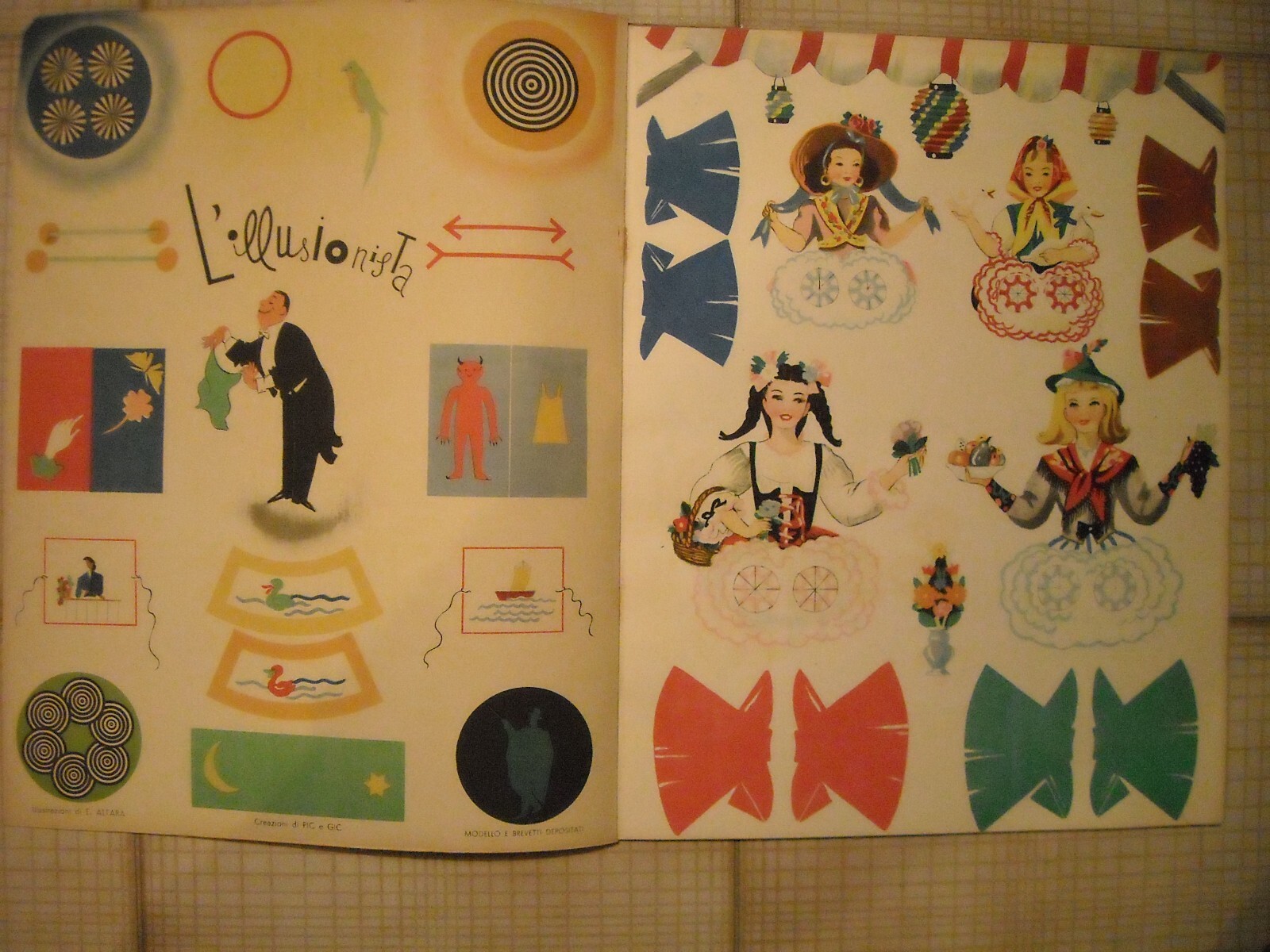 Edina Altara: Il Libro Giocattoli. Milano, Hoepli, 1945. Giochi E Costruzioni