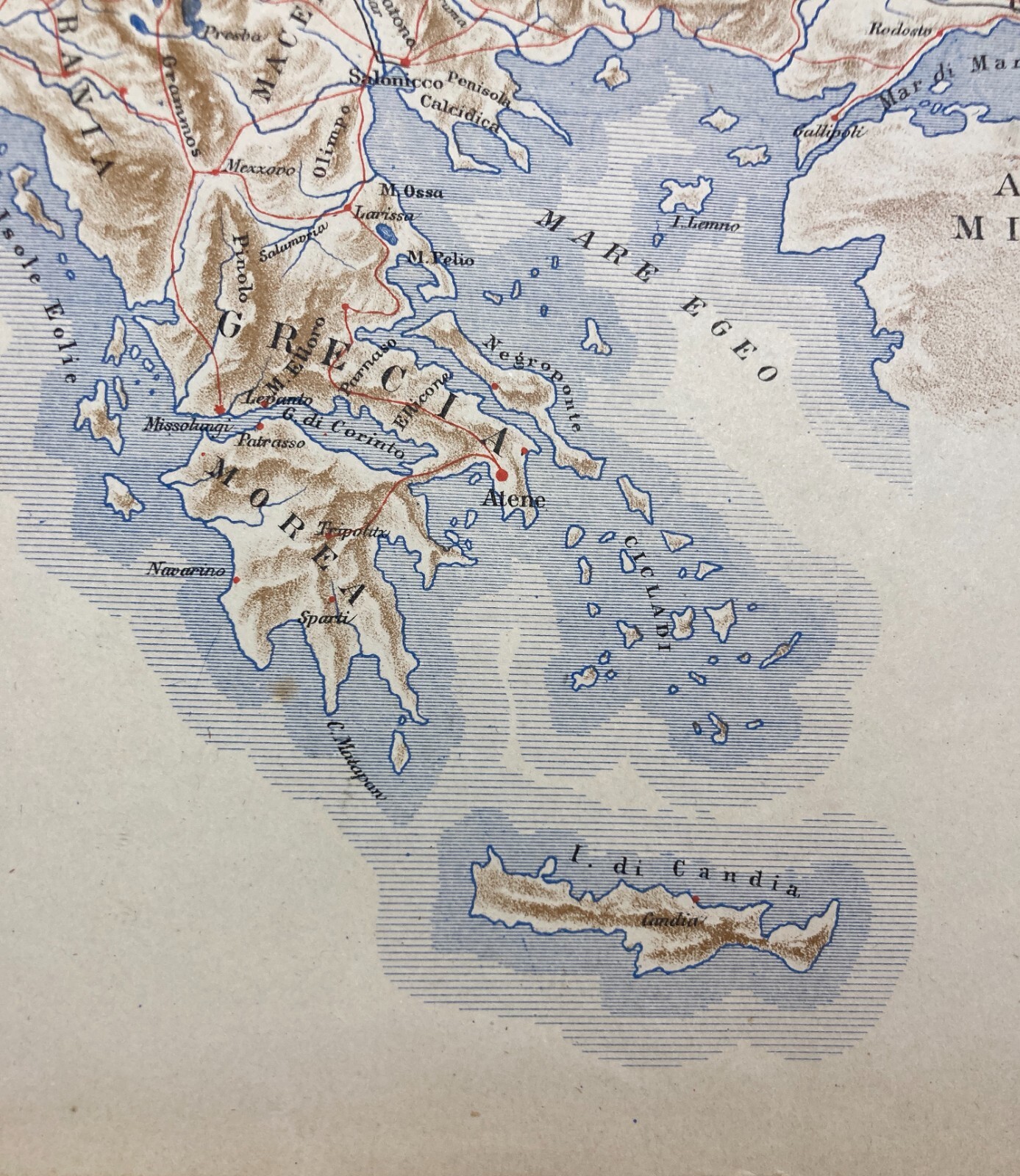 Geologia: Sistema Balcanico   Bosnia, Albania, Grecia, Candia, Morea, Cicladi, Tracia